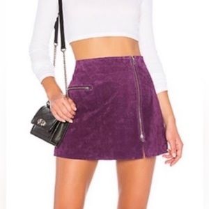 BlankNYC Purple Suede Mini Skirt